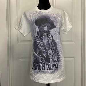 Jimi Hendrix Graphic T Shirt White | Licensed Band Tee Size Small – Size S